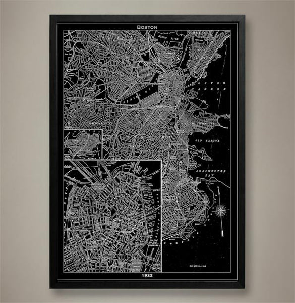 Map Print, BOSTON - Map Prints by GeoArtShed
 - 1