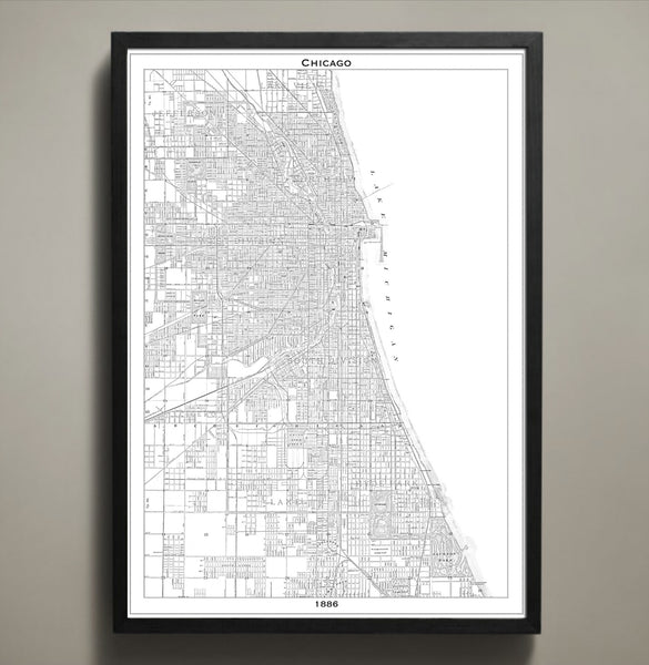 Map Print, CHICAGO - Map Prints by GeoArtShed
 - 1