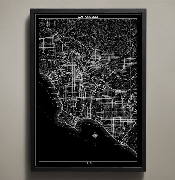 Map Print, LOS ANGELES - Map Prints by GeoArtShed
 - 1