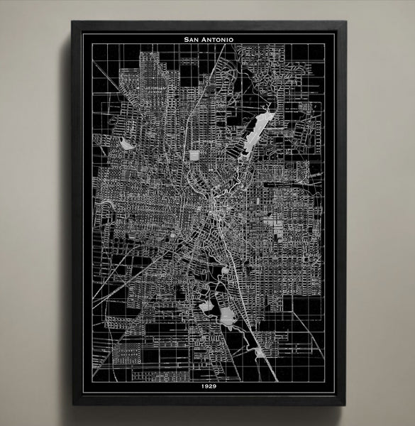 Map Print, SAN ANTONIO - Map Prints by GeoArtShed
 - 1