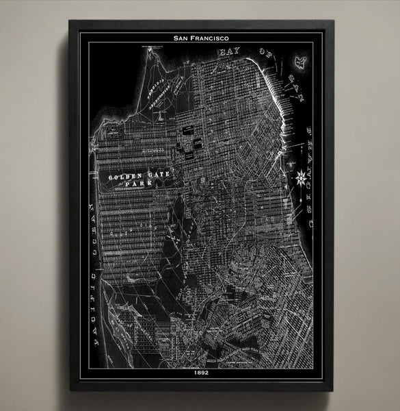 Map Print, SAN FRANCISCO - Map Prints by GeoArtShed
 - 1