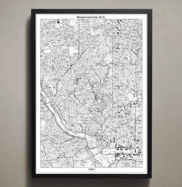 Map Print, WASHINGTON DC - Map Prints by GeoArtShed
 - 1