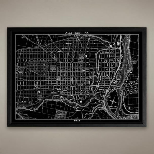 Map Print, ALLENTOWN PA - Map Prints by GeoArtShed
 - 1