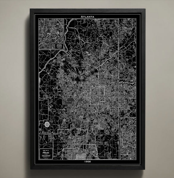 Map Print, ATLANTA - Map Prints by GeoArtShed
 - 1