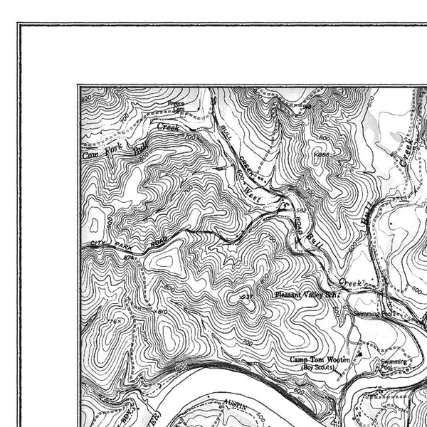 Map Print, AUSTIN - Map Prints by GeoArtShed
 - 4