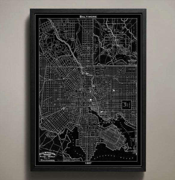 Map Print, BALTIMORE - Map Prints by GeoArtShed
 - 1