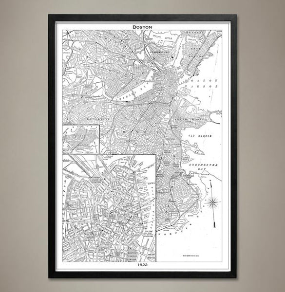 Map Print, BOSTON - Map Prints by GeoArtShed
 - 2