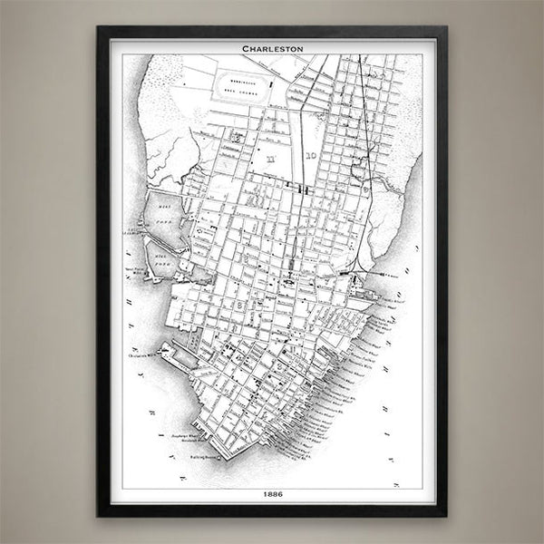 Map Print, Charleston - Map Prints by GeoArtShed
 - 2