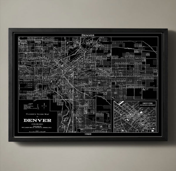 Map Print, DENVER - Map Prints by GeoArtShed
 - 1