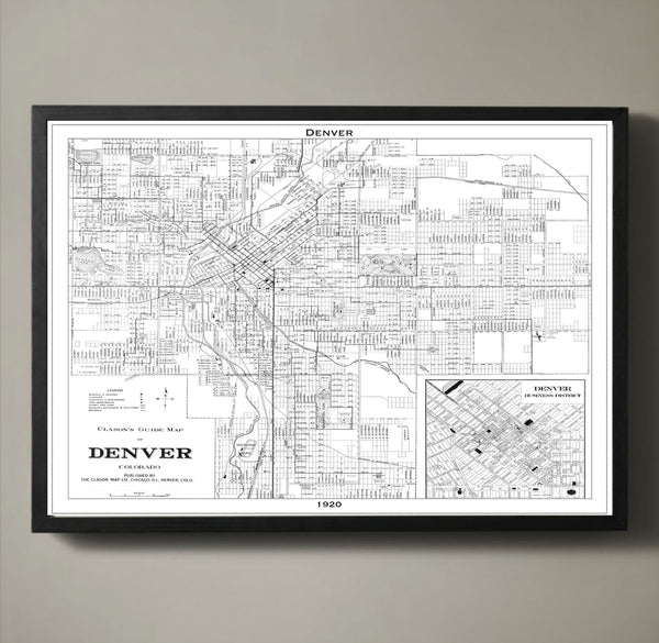 Map Print, DENVER - Map Prints by GeoArtShed
 - 2