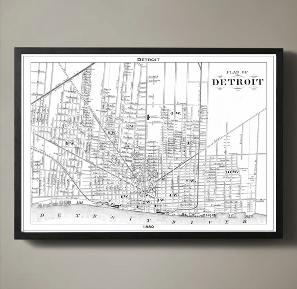 Map Print, DETROIT - Map Prints by GeoArtShed
 - 1