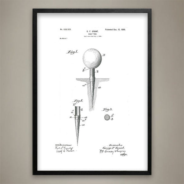 Golf Tee Patent Print - Map Prints by GeoArtShed
 - 2