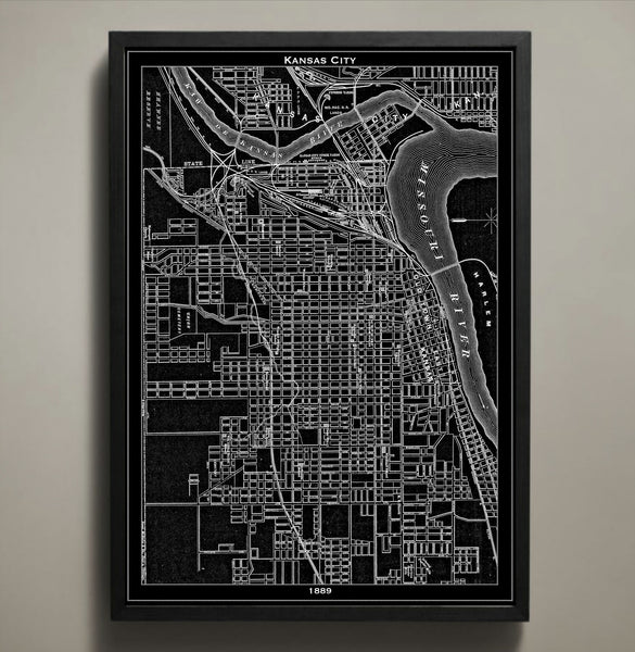 Map Print, KANSAS CITY - Map Prints by GeoArtShed
 - 1