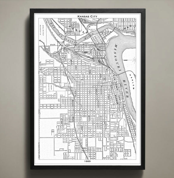 Map Print, KANSAS CITY - Map Prints by GeoArtShed
 - 2