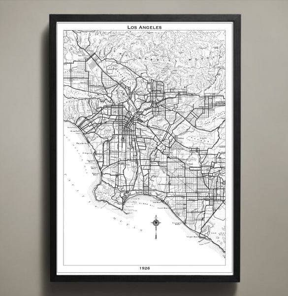 Map Print, LOS ANGELES - Map Prints by GeoArtShed
 - 2