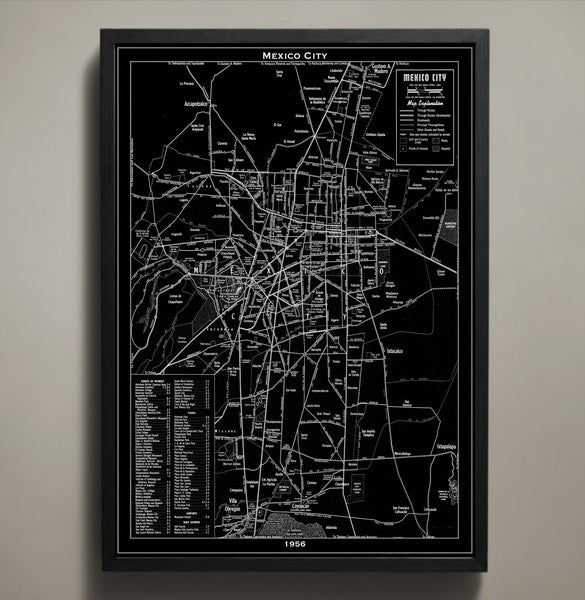 Map Print, MEXICO CITY - Map Prints by GeoArtShed
 - 1