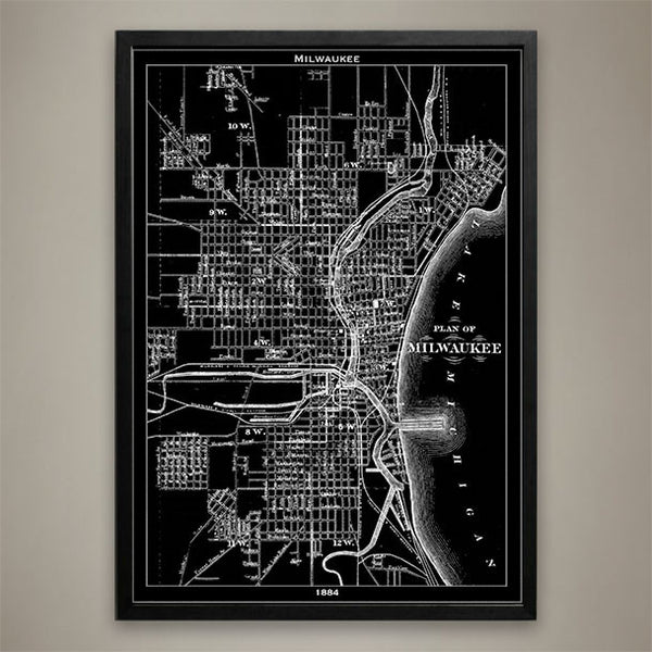 Map Print, Milwaukee - Map Prints by GeoArtShed
 - 1