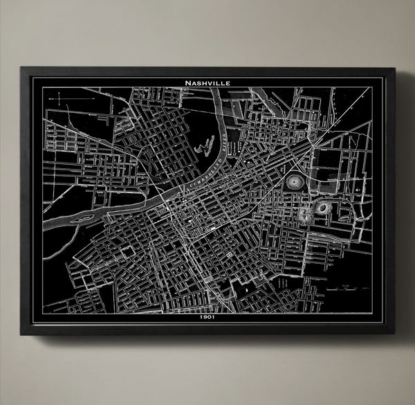 Map Print, NASHVILLE - Map Prints by GeoArtShed
 - 1
