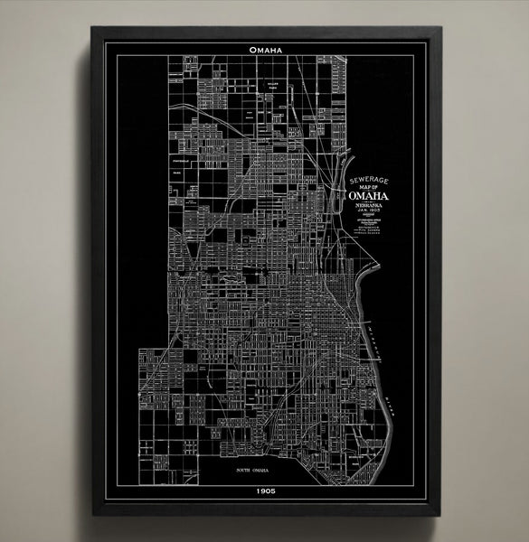 Map Print, Omaha - Map Prints by GeoArtShed
 - 1