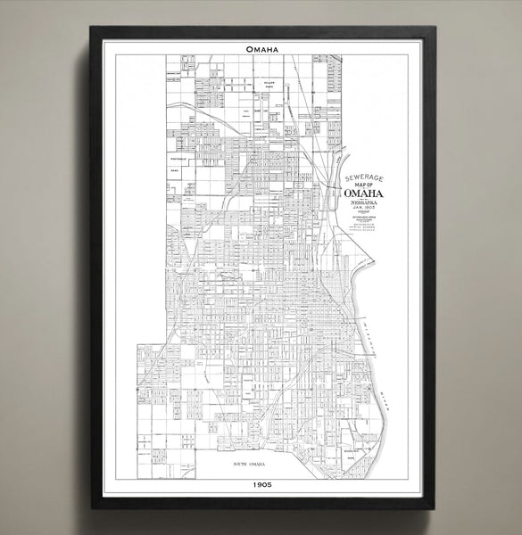 Map Print, Omaha - Map Prints by GeoArtShed
 - 2