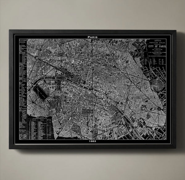 Map Print, PARIS - Map Prints by GeoArtShed
 - 2