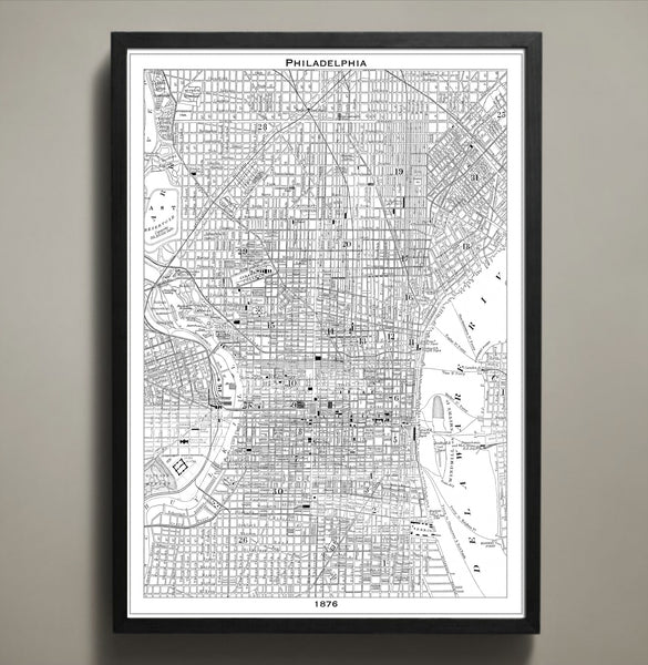 Map Print, PHILADELPHIA - Map Prints by GeoArtShed
 - 2