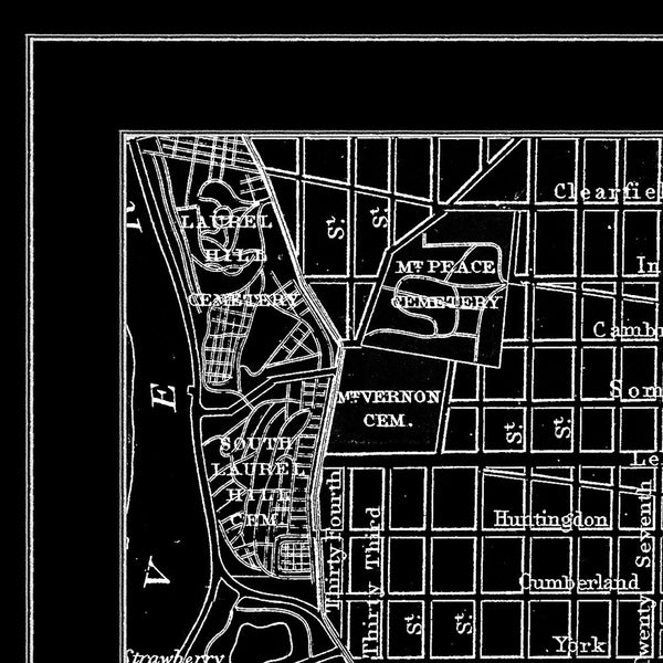 Map Print, PHILADELPHIA - Map Prints by GeoArtShed
 - 3
