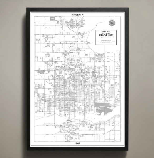 Map Print, PHOENIX - Map Prints by GeoArtShed
 - 2