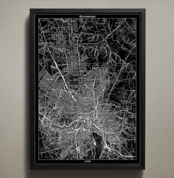 Map Print, RICHMOND - Map Prints by GeoArtShed
 - 2