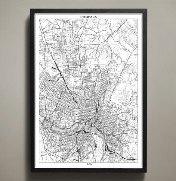 Map Print, RICHMOND - Map Prints by GeoArtShed
 - 1