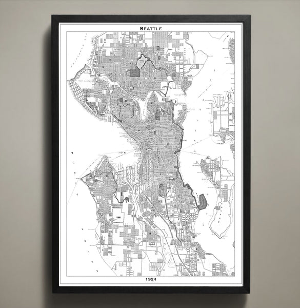 Map Print, SEATTLE - Map Prints by GeoArtShed
 - 1