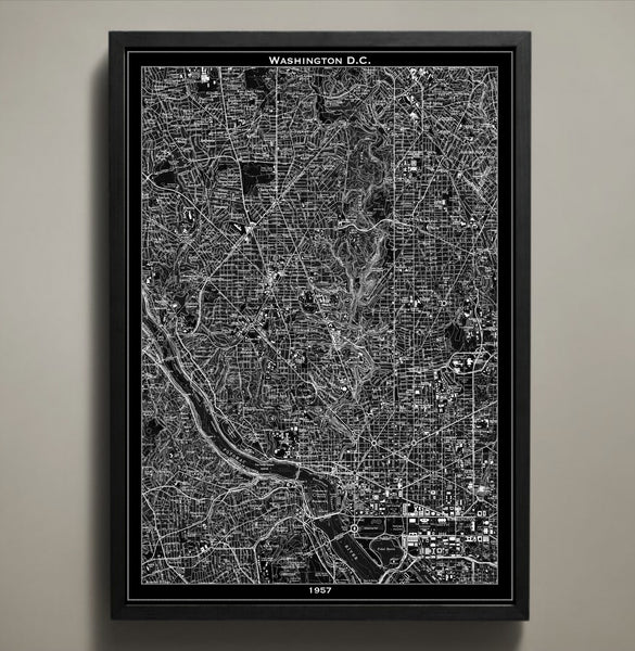 Map Print, WASHINGTON DC - Map Prints by GeoArtShed
 - 2