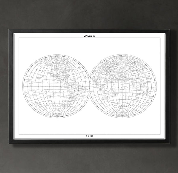 Map Print, WORLD - Map Prints by GeoArtShed
 - 2