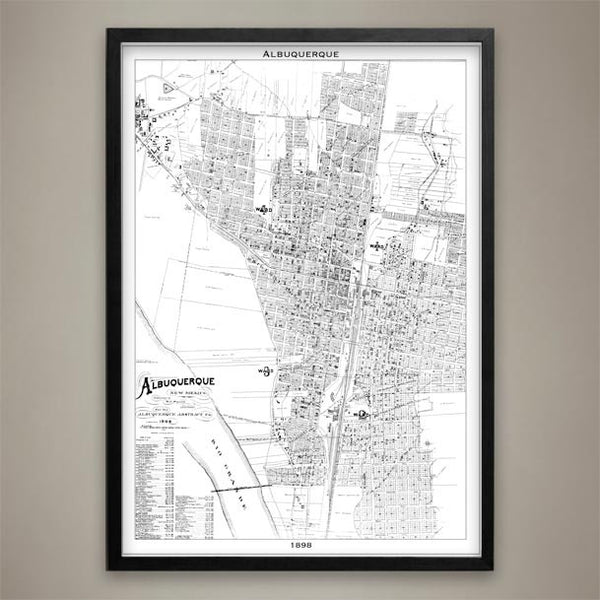 Map Print, ALBUQUERQUE - Map Prints by GeoArtShed
 - 2