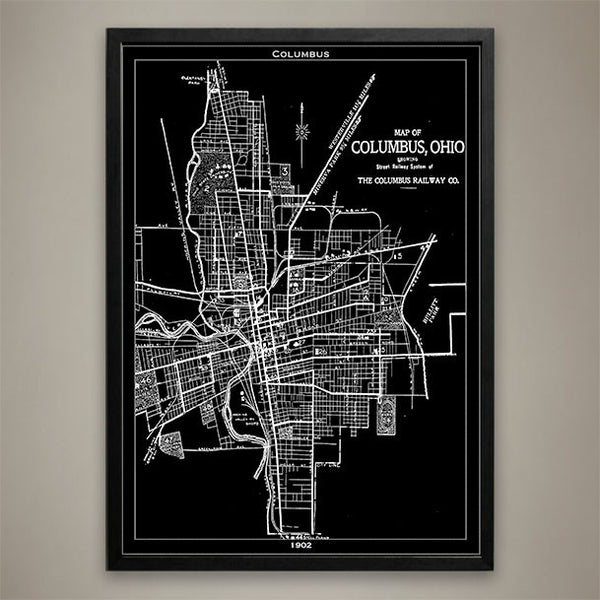 Map Print, Columbus - Map Prints by GeoArtShed
 - 1