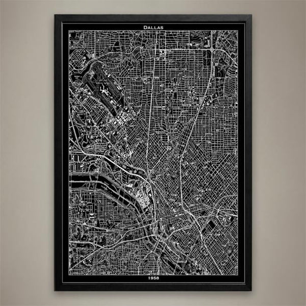 Map Print, DALLAS - Map Prints by GeoArtShed
 - 1