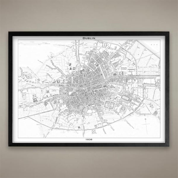 Map Print, Dublin - Map Prints by GeoArtShed
 - 2