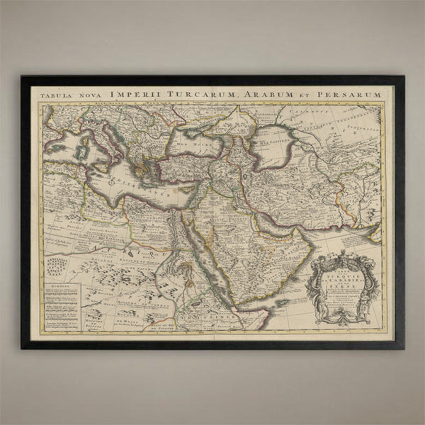 Historic Map of Turkish, Arabian and Persian Empires |