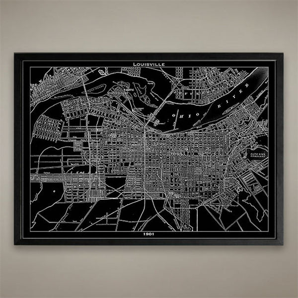Map Print, Louisville - Map Prints by GeoArtShed
 - 1