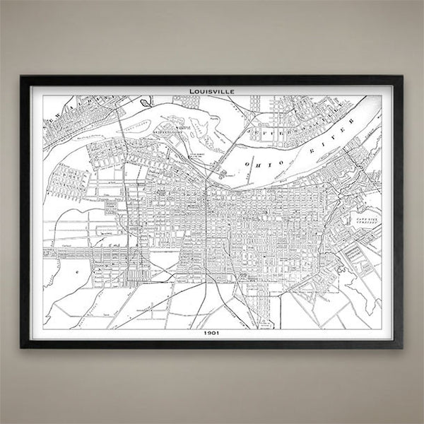 Map Print, Louisville - Map Prints by GeoArtShed
 - 2