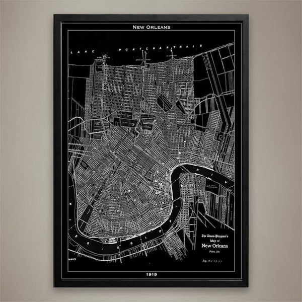 Map Print, NEW ORLEANS - Map Prints by GeoArtShed
 - 1