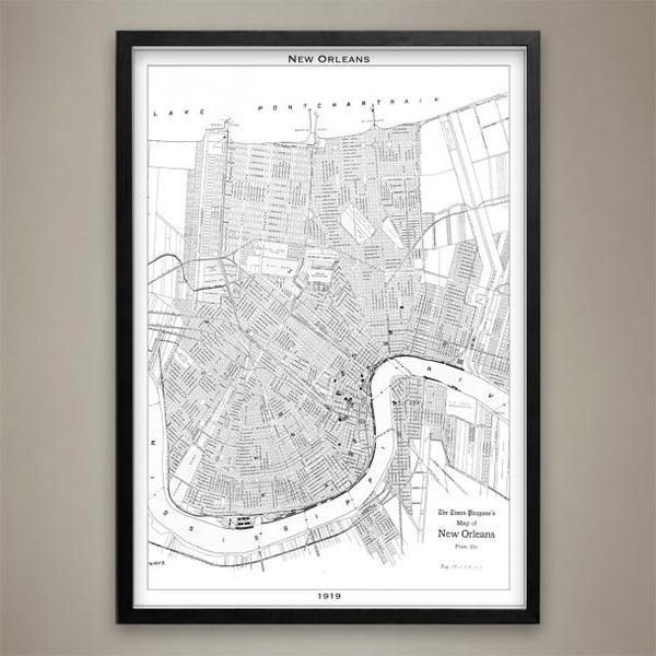 Map Print, NEW ORLEANS - Map Prints by GeoArtShed
 - 2