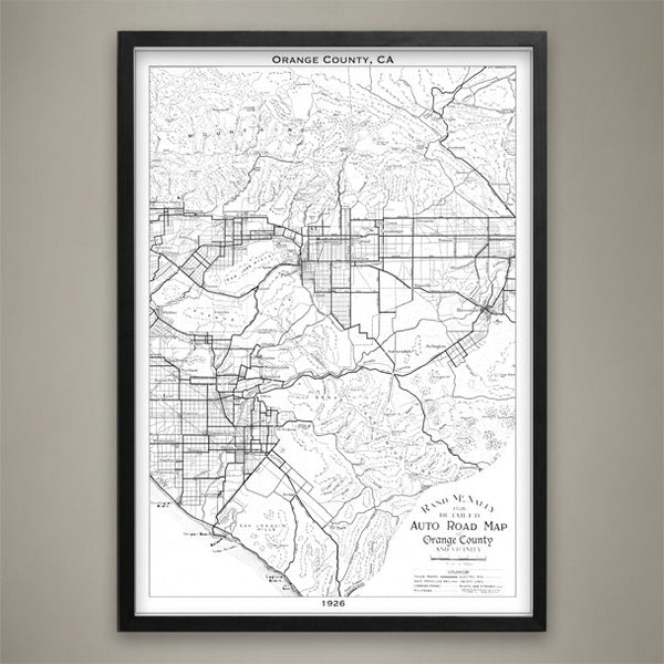 Map Print, ORANGE COUNTY, CA - Map Prints by GeoArtShed
 - 2