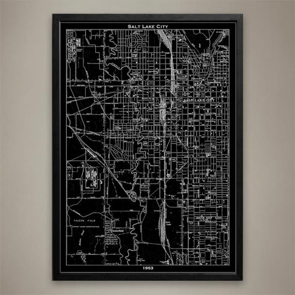 Map Print, SALT LAKE CITY - Map Prints by GeoArtShed
 - 1