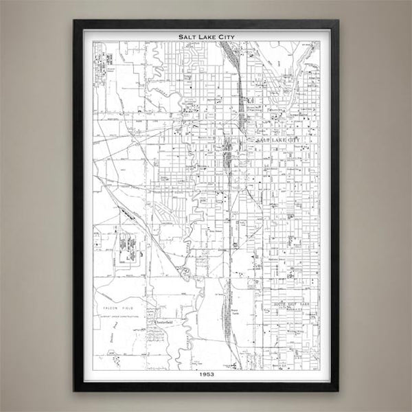 Map Print, SALT LAKE CITY - Map Prints by GeoArtShed
 - 2